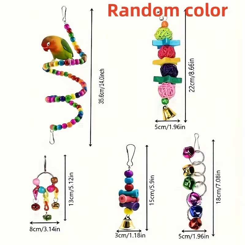7 pcs Wooden Bird Toy Set