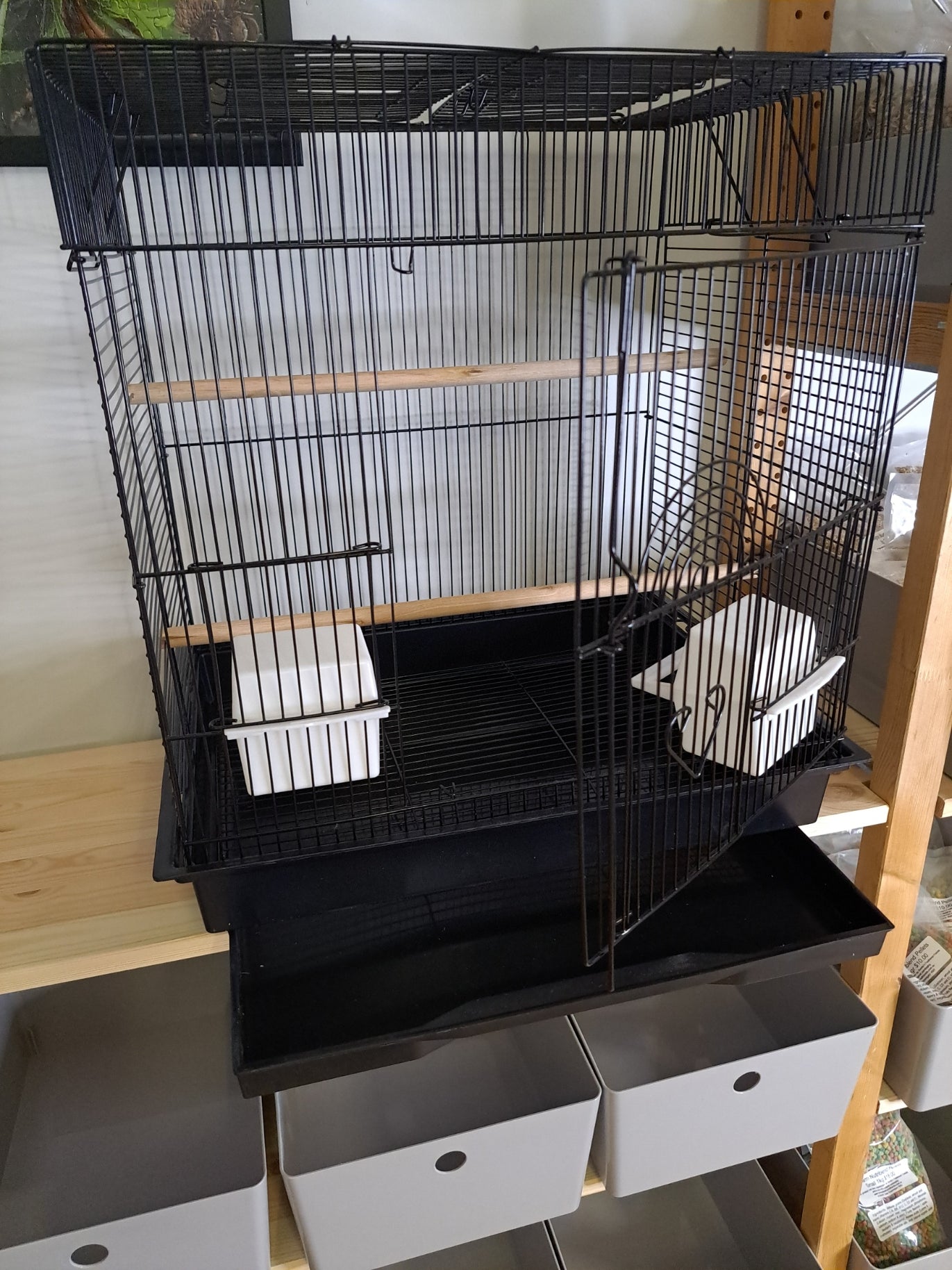 Open top bird cage