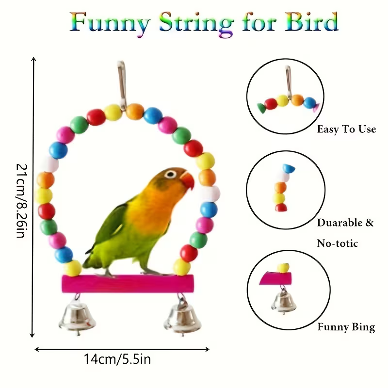 7 pcs Wooden Bird Toy Set