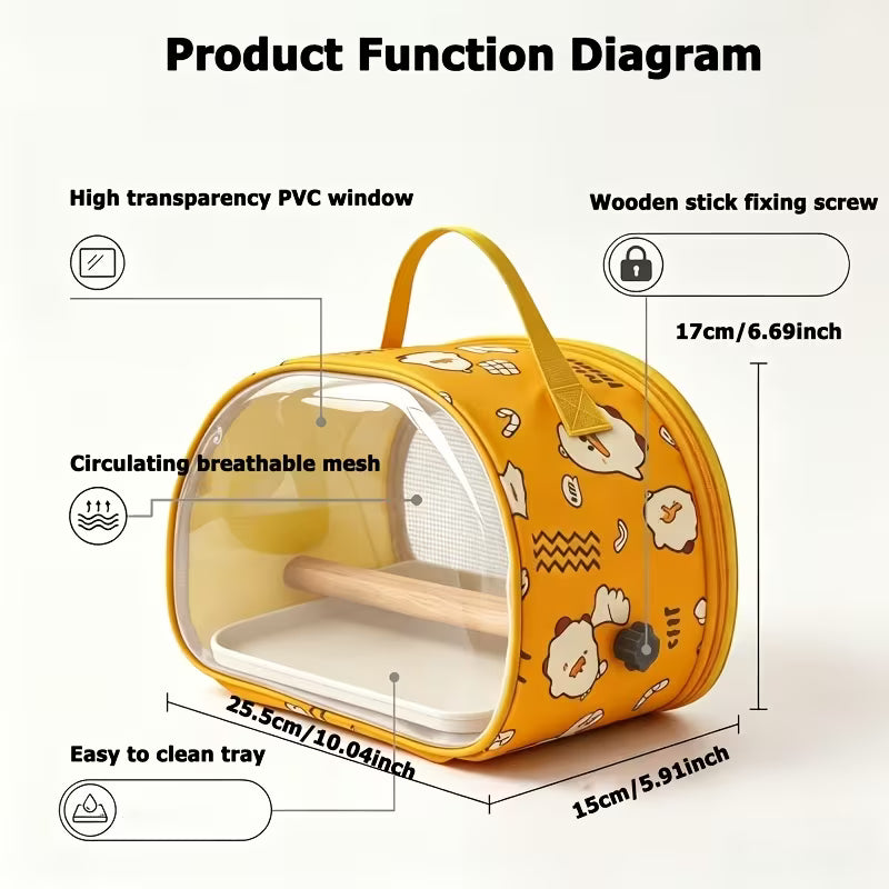 Small Penguin comic bird transport bag