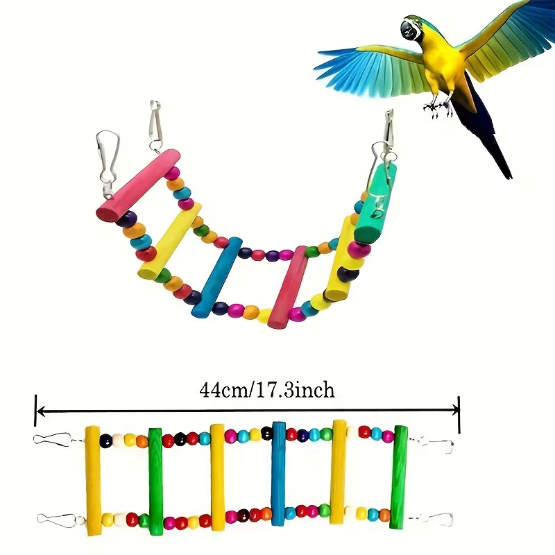 7 pcs Wooden Bird Toy Set