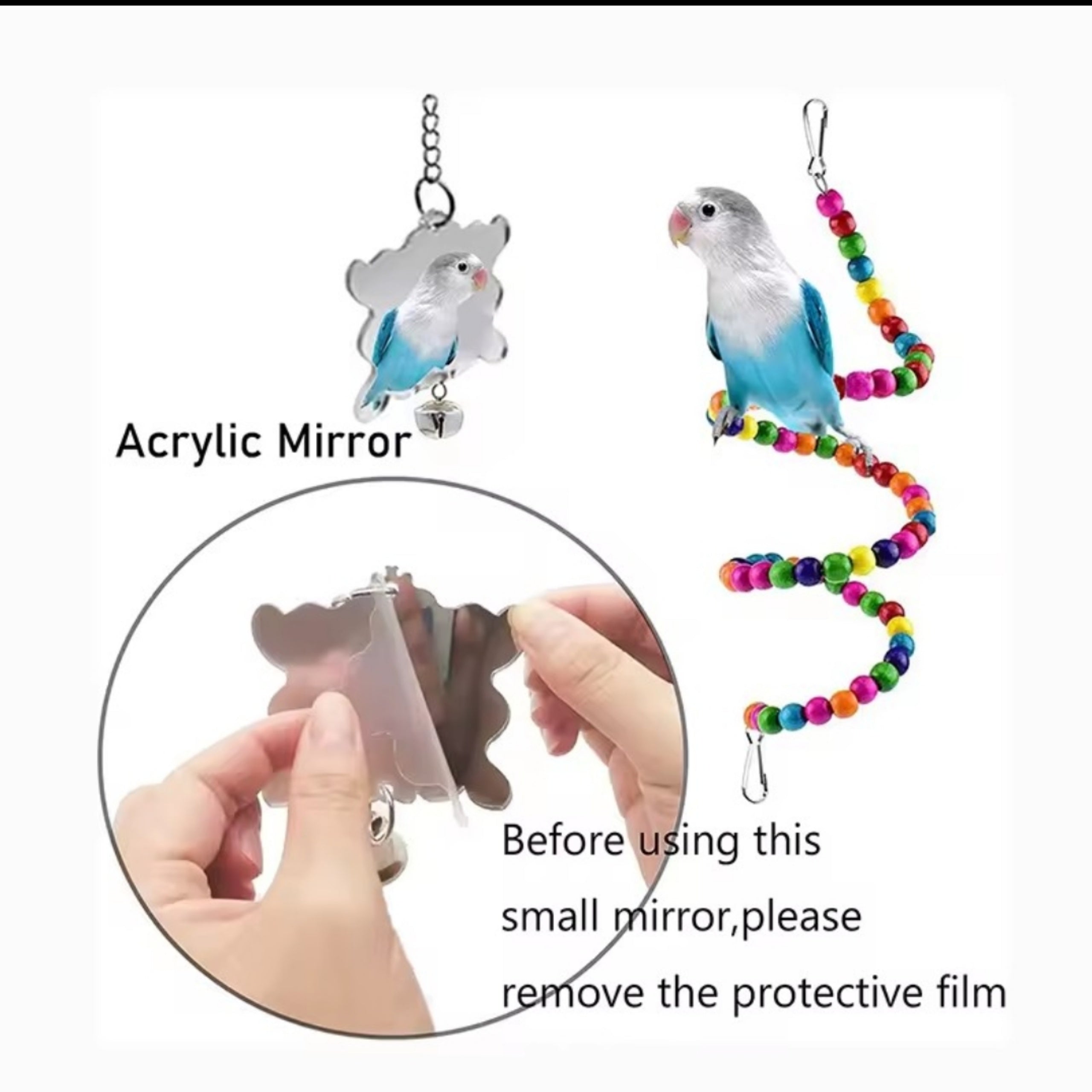 7 pcs Wooden Bird Toy Set