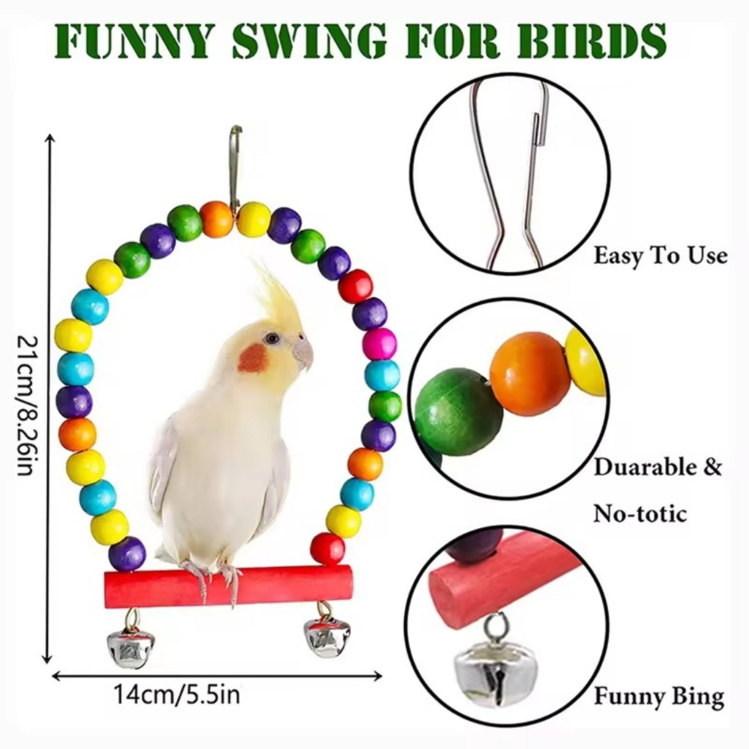 7 pcs Wooden Bird Toy Set