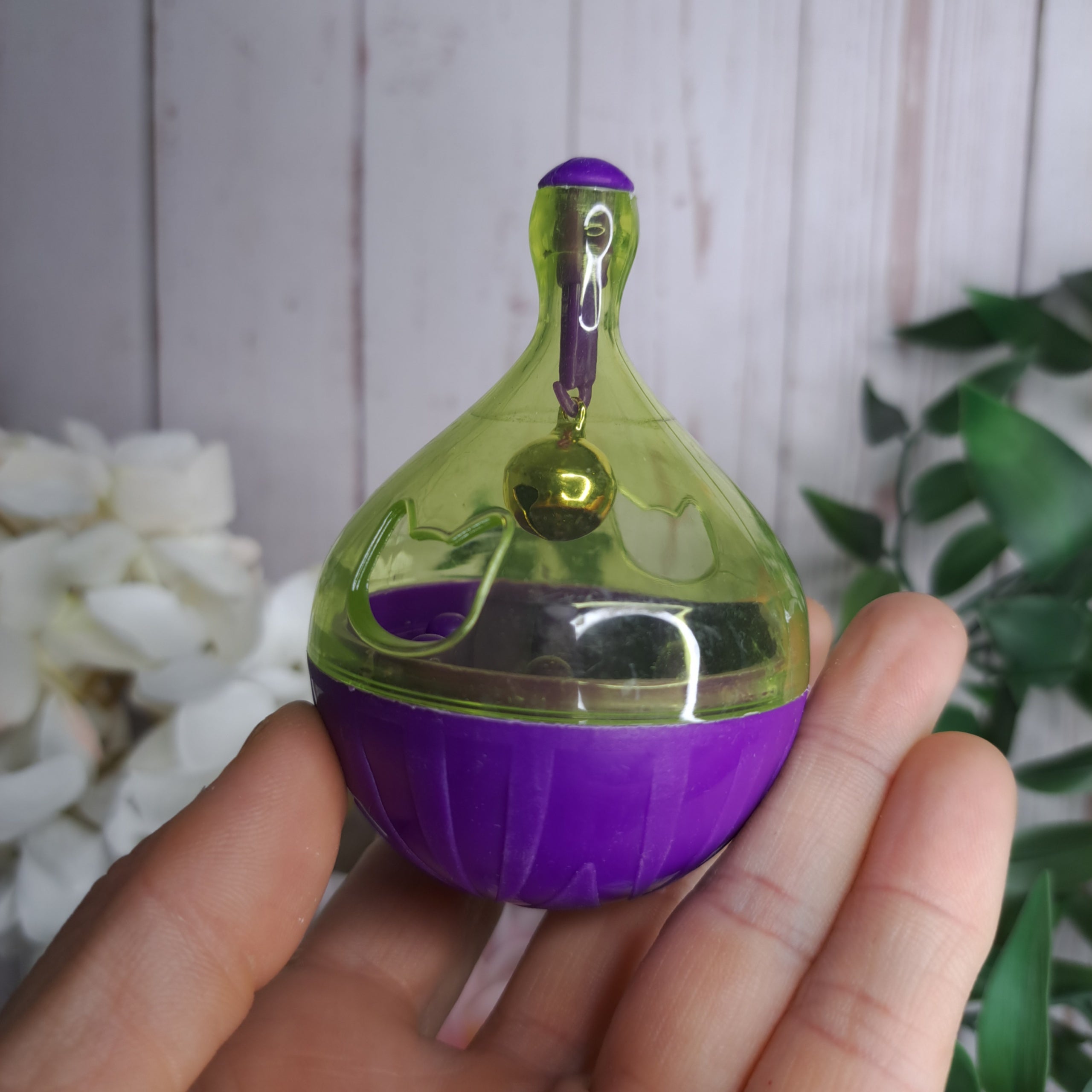 Tumbler bird treat dispenser toy