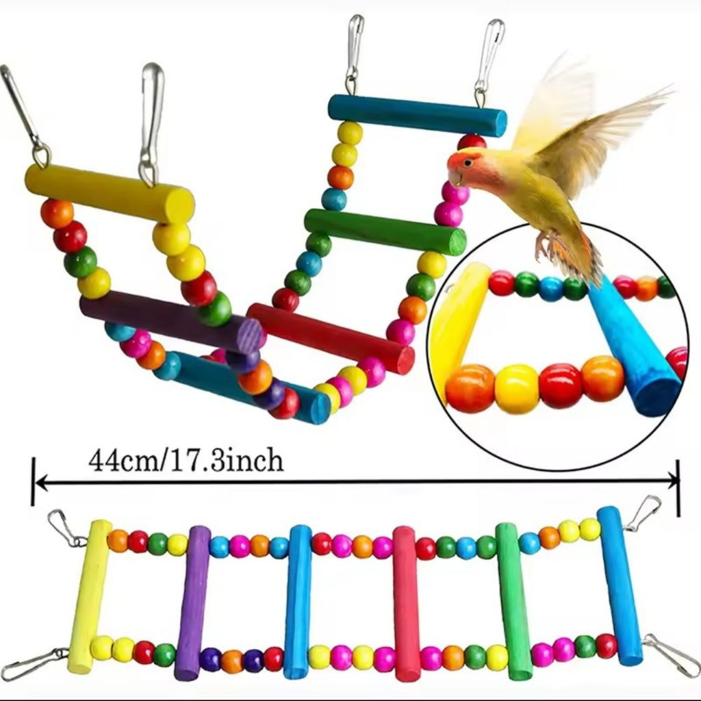 7 pcs Wooden Bird Toy Set