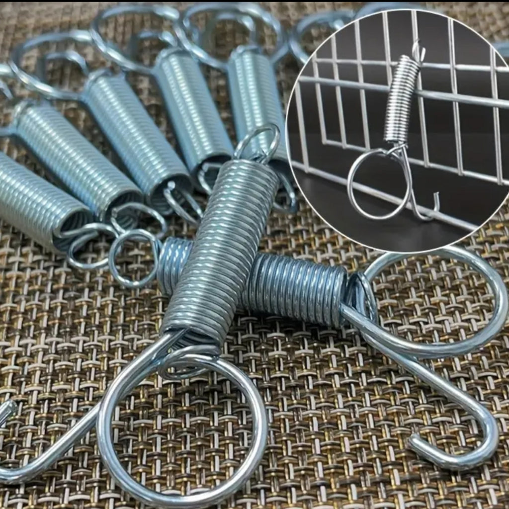 Safety cage door springs hooks 5pcs
